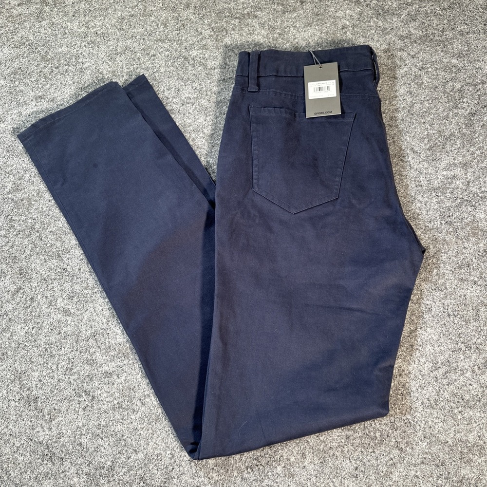 G/FORE Chino Pants Mens 32x34 Tour 5 Pocket Stretch Straight Golf  Navy Twilight